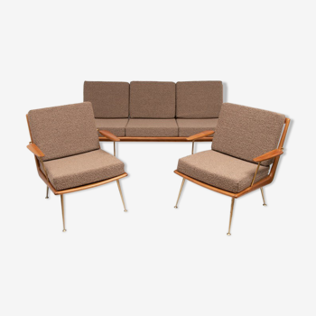 Sofa des Boomerang  et 2 fauteuils par Hans Mitzlaff pour Soloform Allemagne