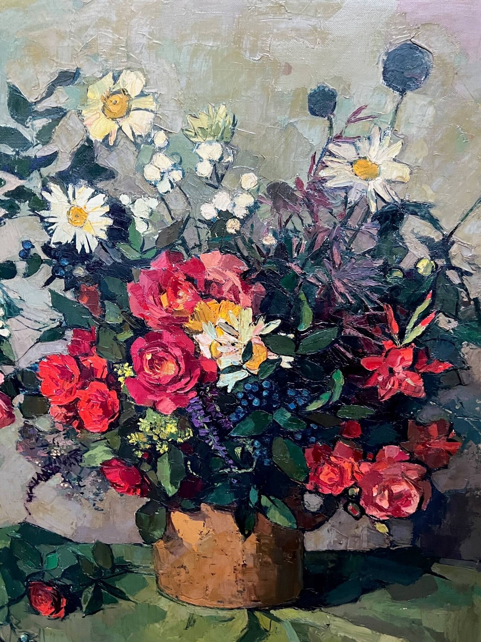 Leo Pringels (1901-1992) « Nature morte aux fleurs ».