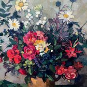 Leo Pringels (1901-1992) « Nature morte aux fleurs ».