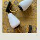 Pair of art deco wall light black and gold - 50s