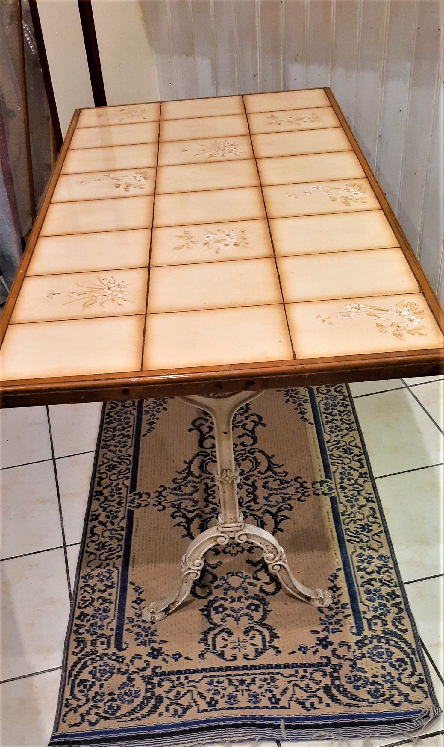Tiled kitchen table