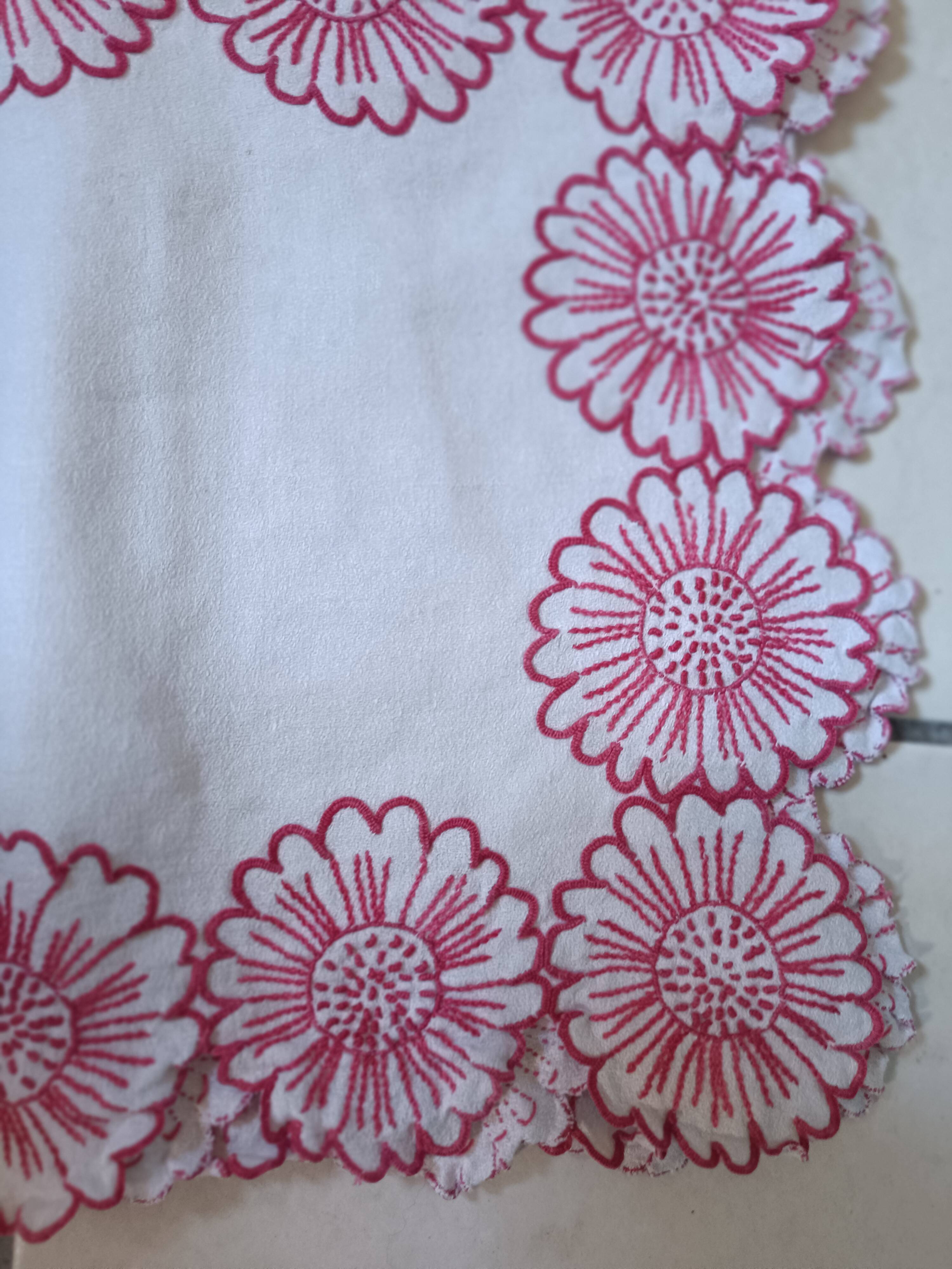 Table runner or other. Hand embroidered.
