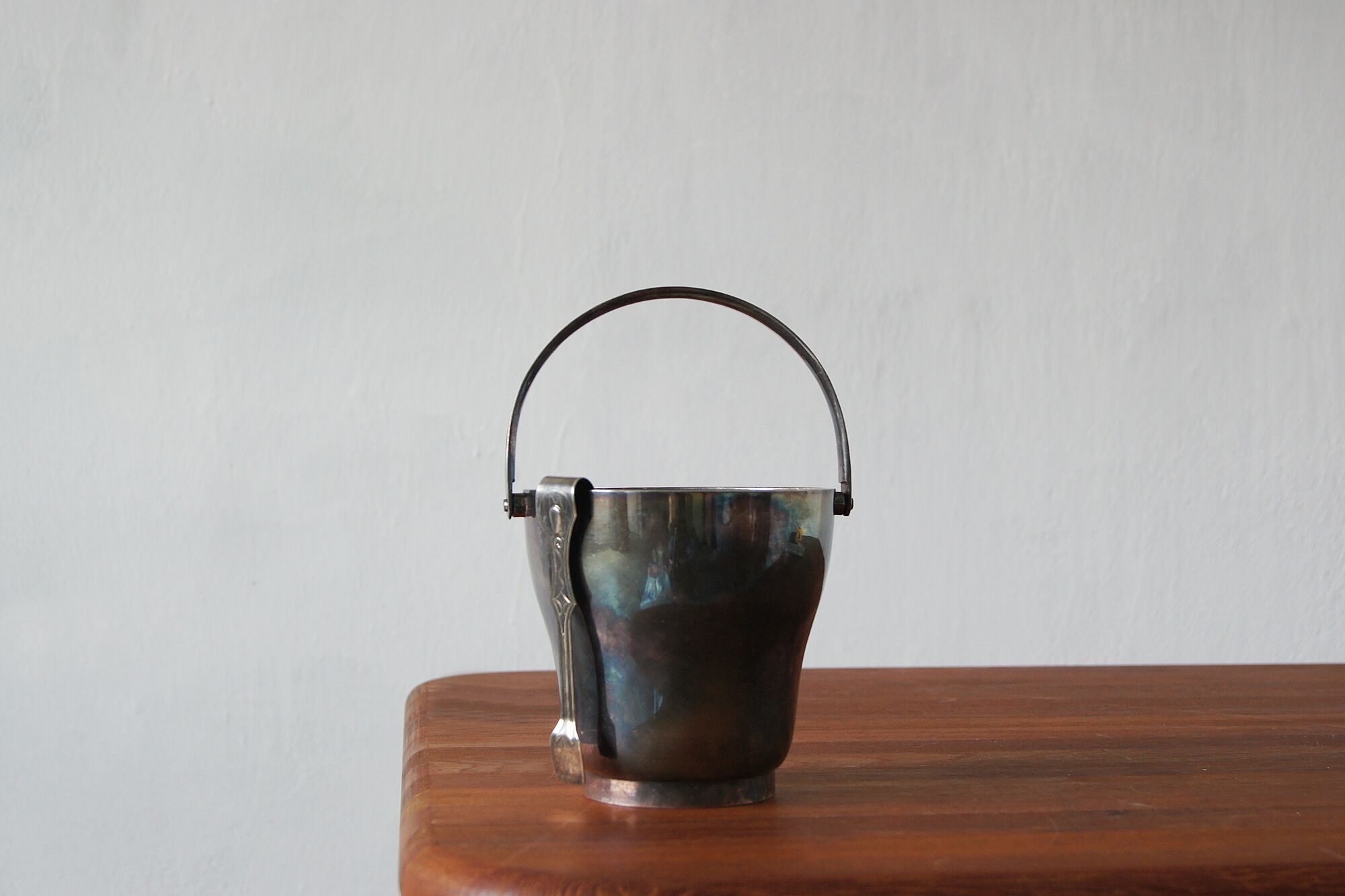 Vintage modern silver-plated ice bucket, 1930