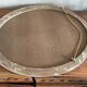 Oval mirror black and gold wood 65x50cm