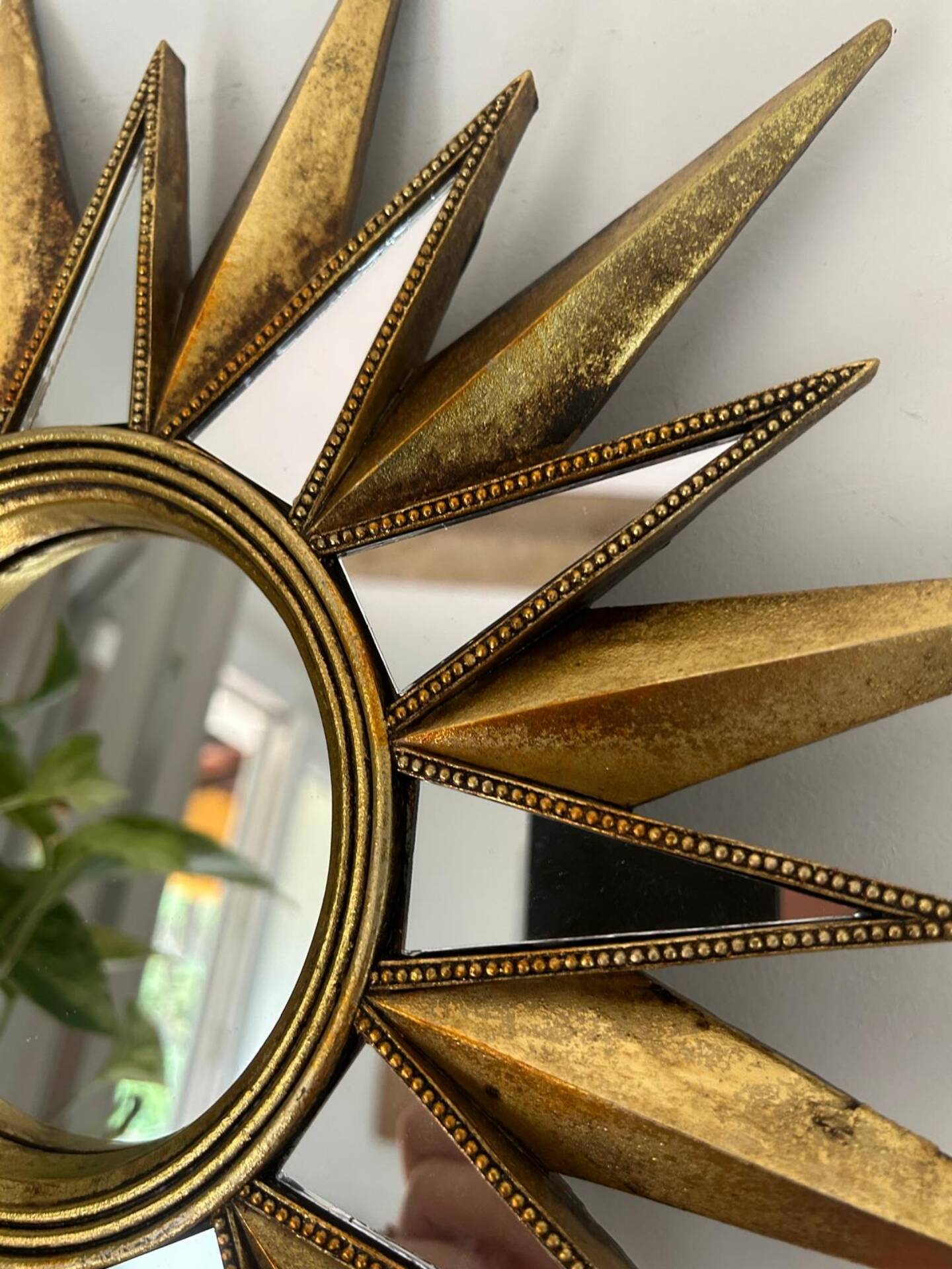 Grande étoile décorative avec miroir mural