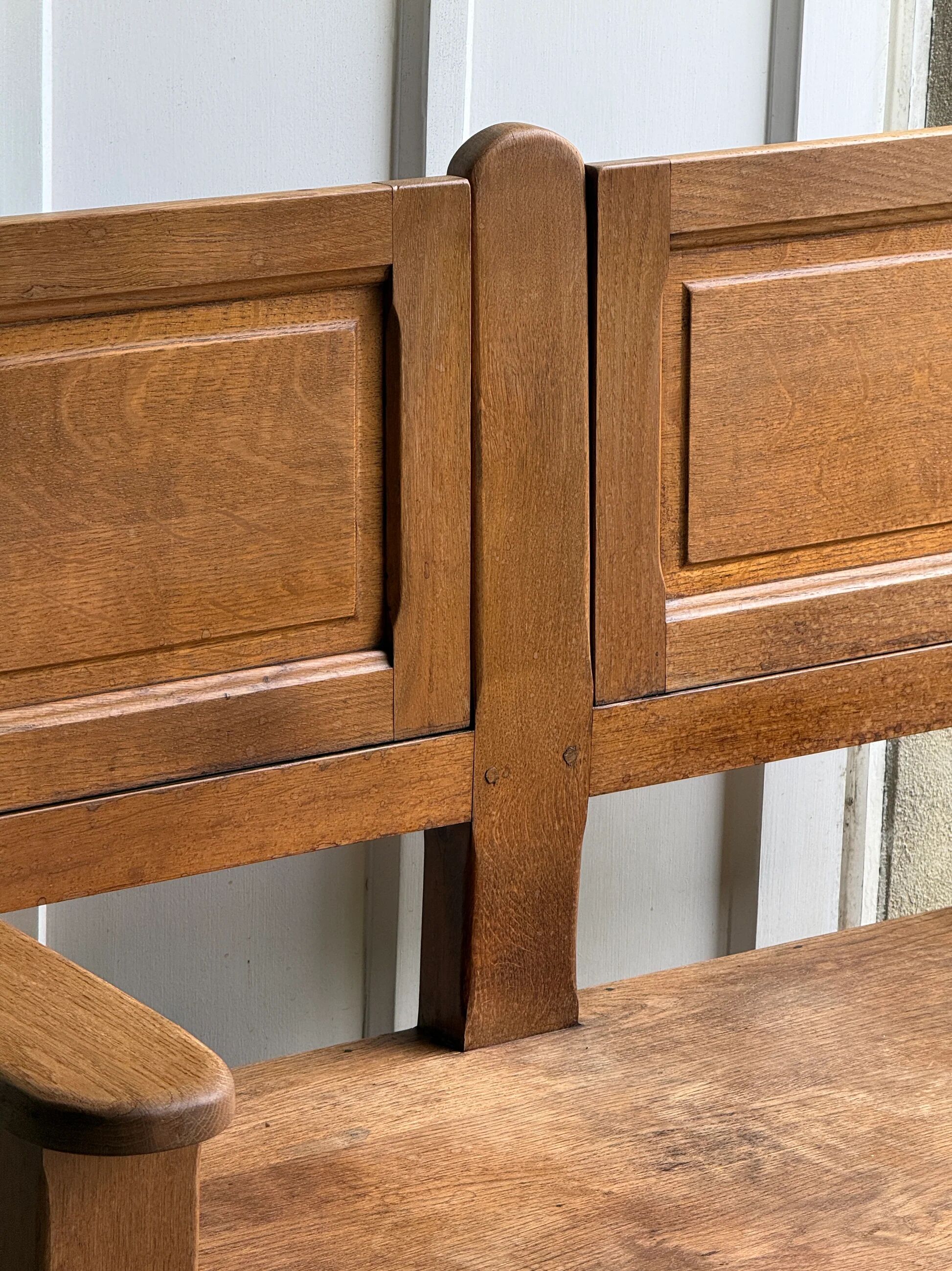 Singing bench / bench with storage chest in solid oak