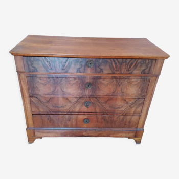 Commode en bois massif et marqueterie