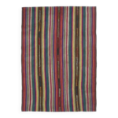Tapis kilim vintage turc Oushak fait à la main en laine et coton multicolore