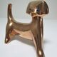 Chien sculptural laiton vintage années 60-70