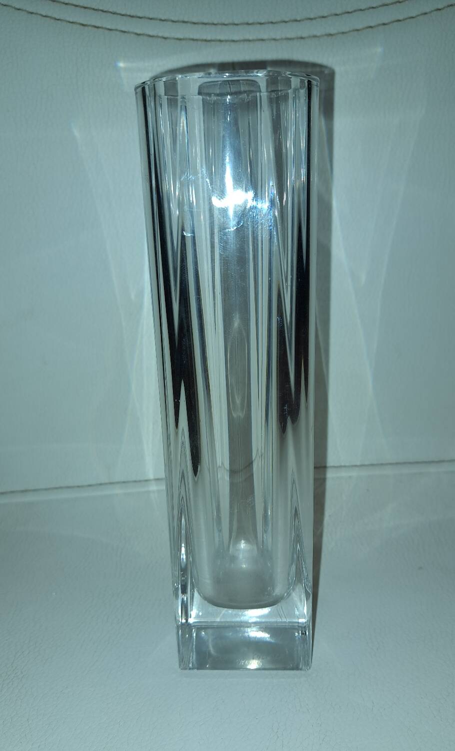 Crystal vase signed Daum France