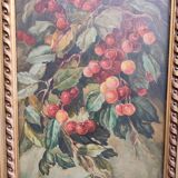 Still life on canvas, summer fruits