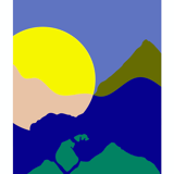 Affiche a4, rond soleil arbre 2