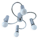Vintage Space Age Ceiling Light, Chrome