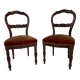 Pair of Louis Philippe period chairs in solid mahogany