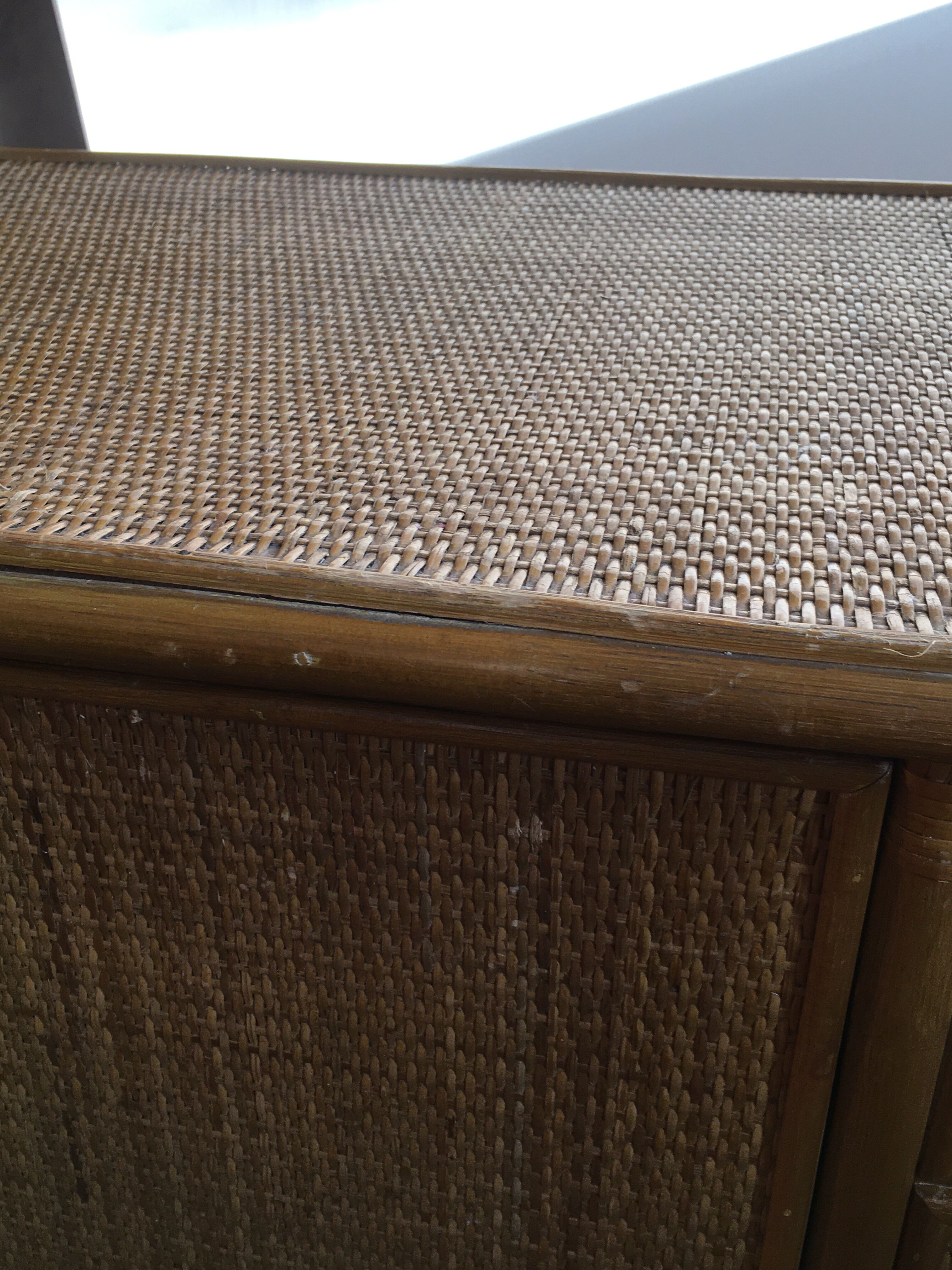 Low rattan furniture