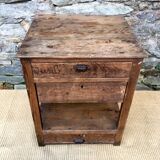 Old wooden workshop cabinet