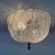 Vintage frosted ice glass ceiling lamp , 1970s
