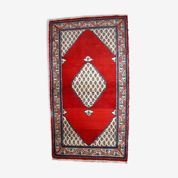 Vintage Indian Carpet Seraband handmade 91cm x 163cm 1970s, 1C757