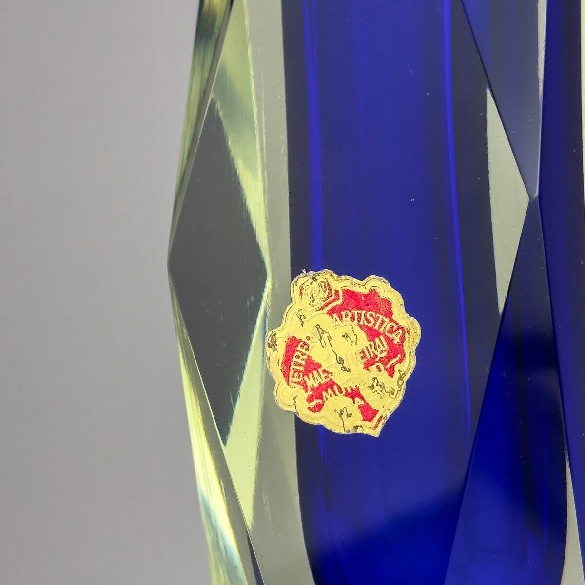 Murano Blue Sommerso Vase, Vintage, Italy, 1970s