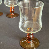 Set of 6 vintage Luminarc wine glasses
