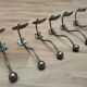 Series of 6 hooks