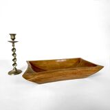 Large vintage solid wood bowl