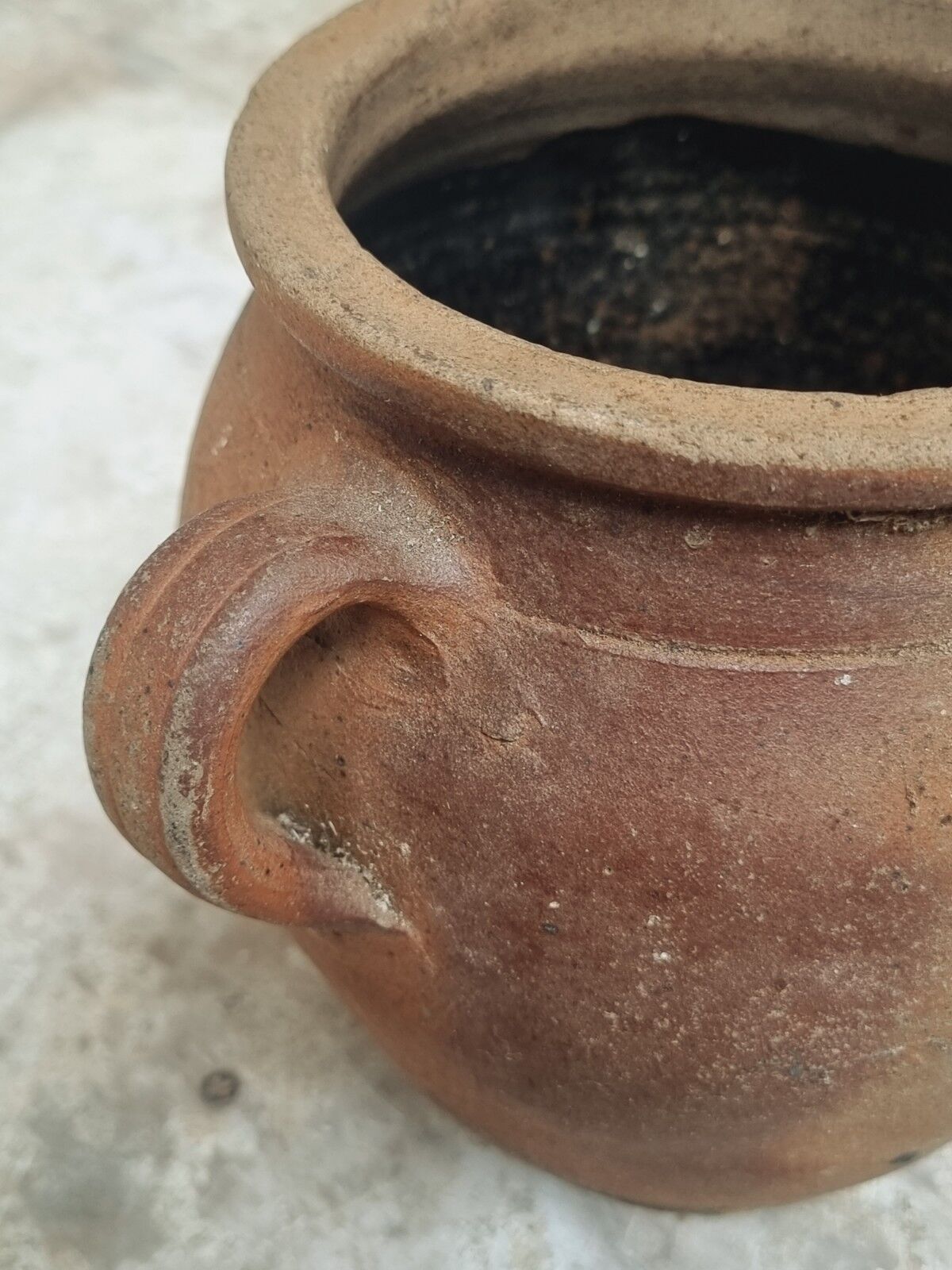 Antique French grespot confit pot