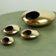 Set de cendriers galets en bronze doré