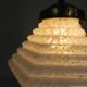 Art Deco pendant lamp with a hexagonal stepped glass shade, 1930s