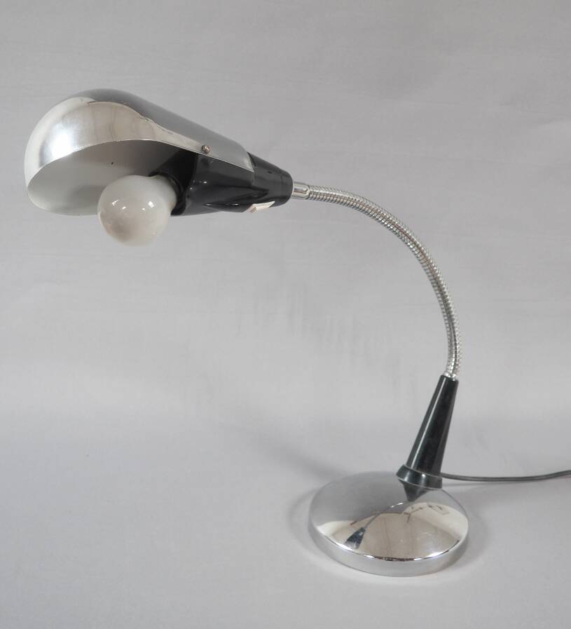 Large stainless steel desk lamp