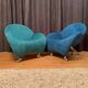 Pair of Papageno armchairs designed by Jan Armgardt, Leolux, Netherlands, 1990s