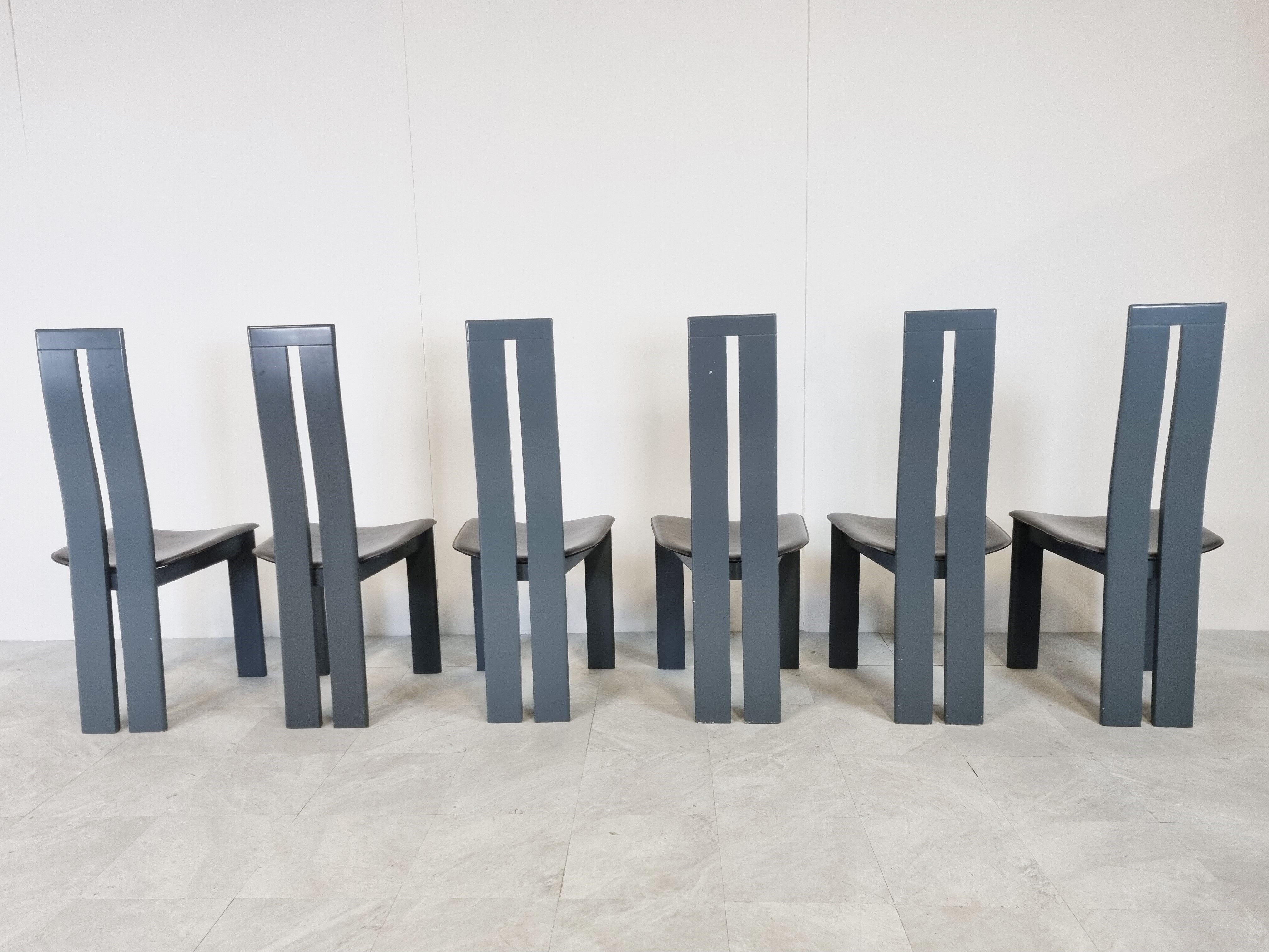 Dining chairs by Pietro costantini for Ello, 1980s, set of 6
