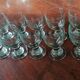 Série de 10 coupes / verres à eau en cristal artisanaux.