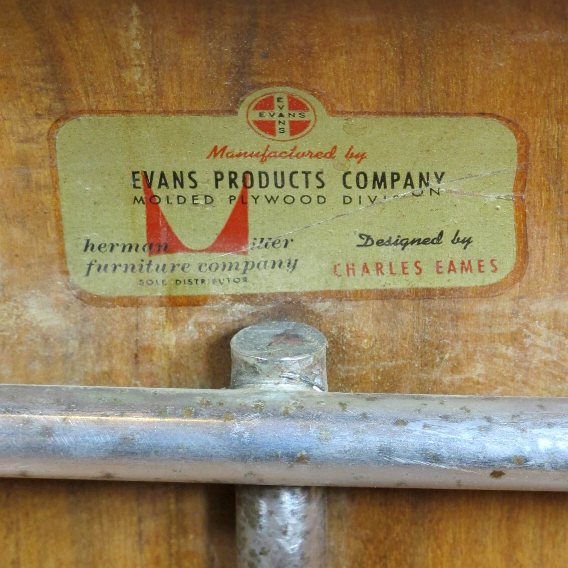 DCM chair by Charles & Ray Eames original Evans edition 1946