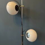 White vintage Dijkstra mushroom floor lamp
