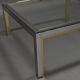 Italian chrome and gold coffee table, 1970s