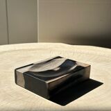 Symmetrical multicolored petrified wood soap dish