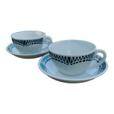 Sarreguemines cups and saucers