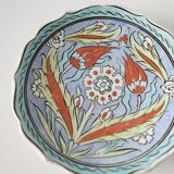 Decorative earthenware plate - hand-painted by İkbal Çini - Kütah