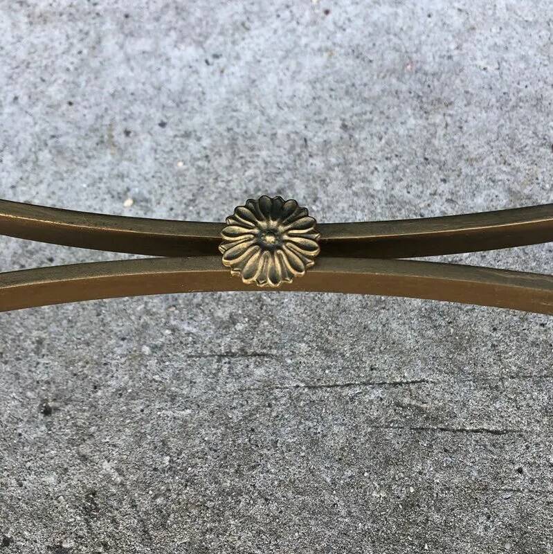 Vintage coffee table with glass top