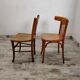 Set of 5 mismatched chairs in Baumann style