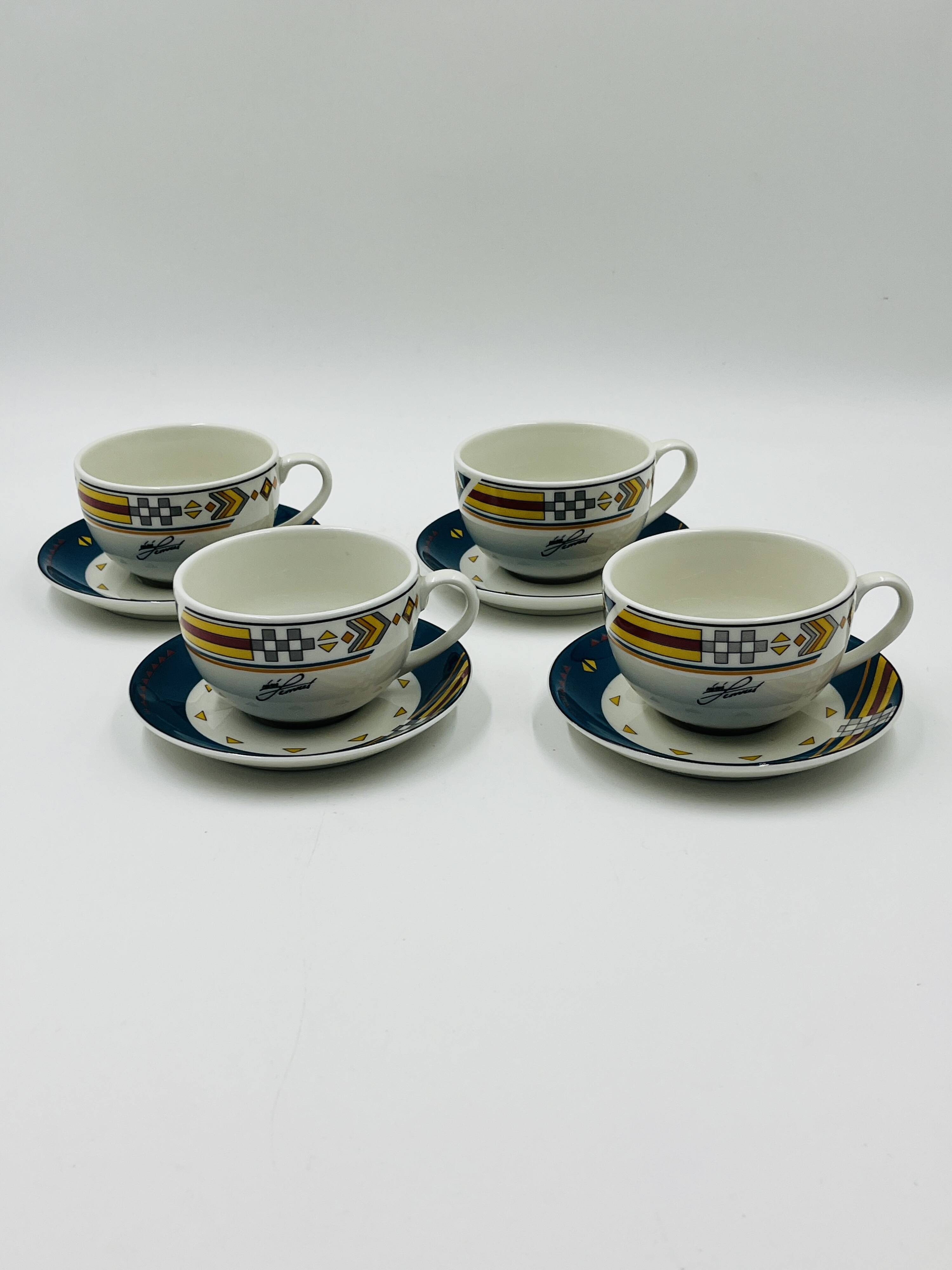 Set of 4 designer mugs Royal Mosa Ravenna