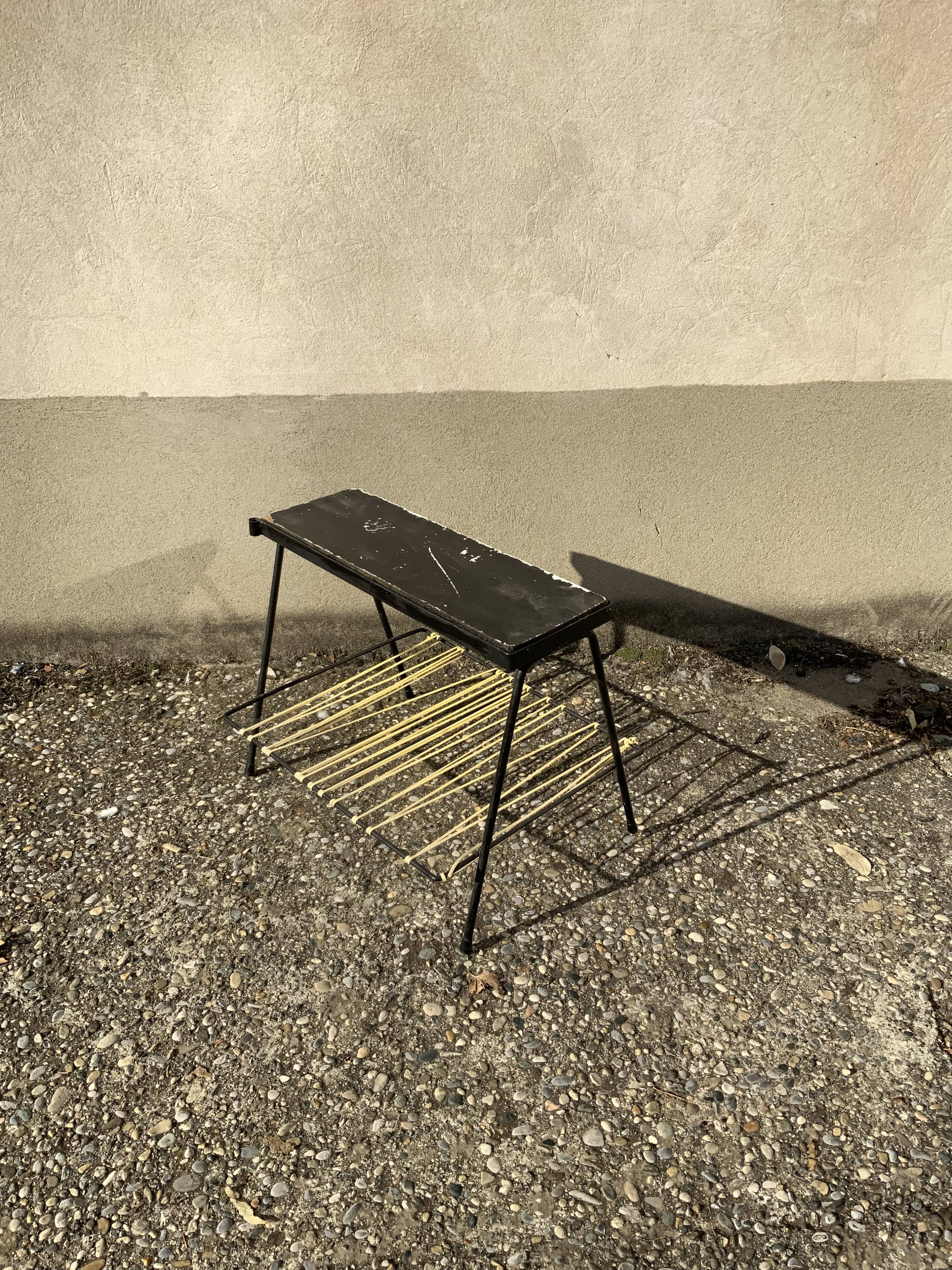 Vintage sofa end review door scoubidou wood tablet and lamp holder