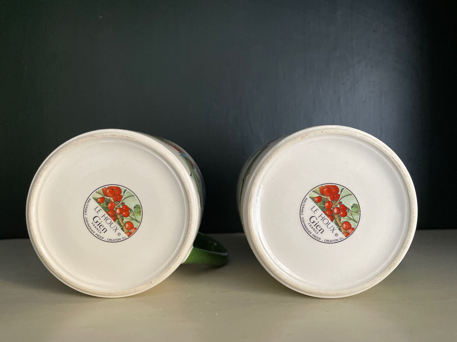 Duo of large cups Gien