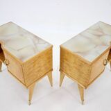 1960s pair of italian bedside tables in high gloss finish