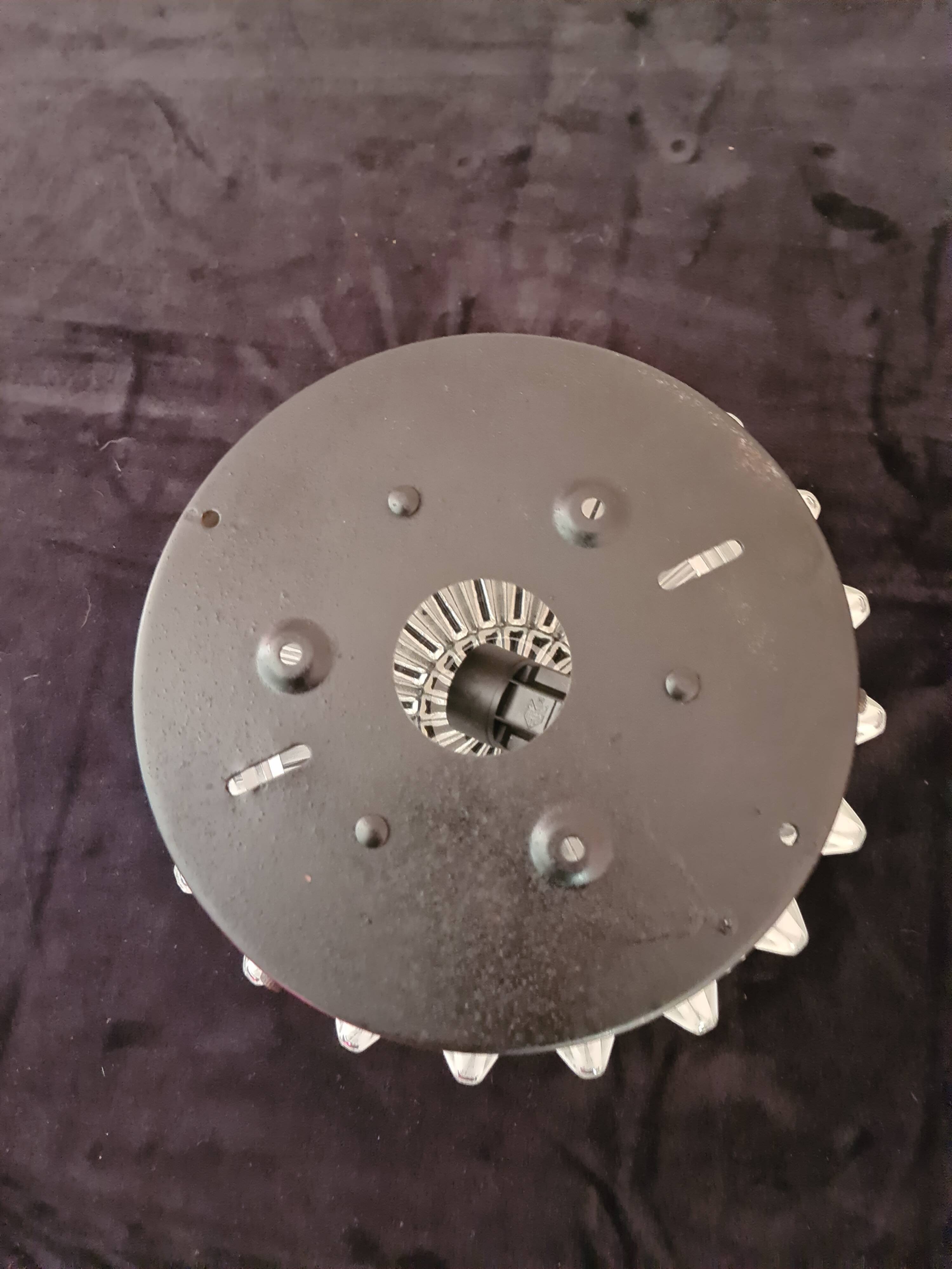 Round ceiling lamp with glass cup 40s/50's
