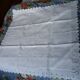 Old pair of pillowcases with openwork embroidery, monogrammed AR, 79x79cm.