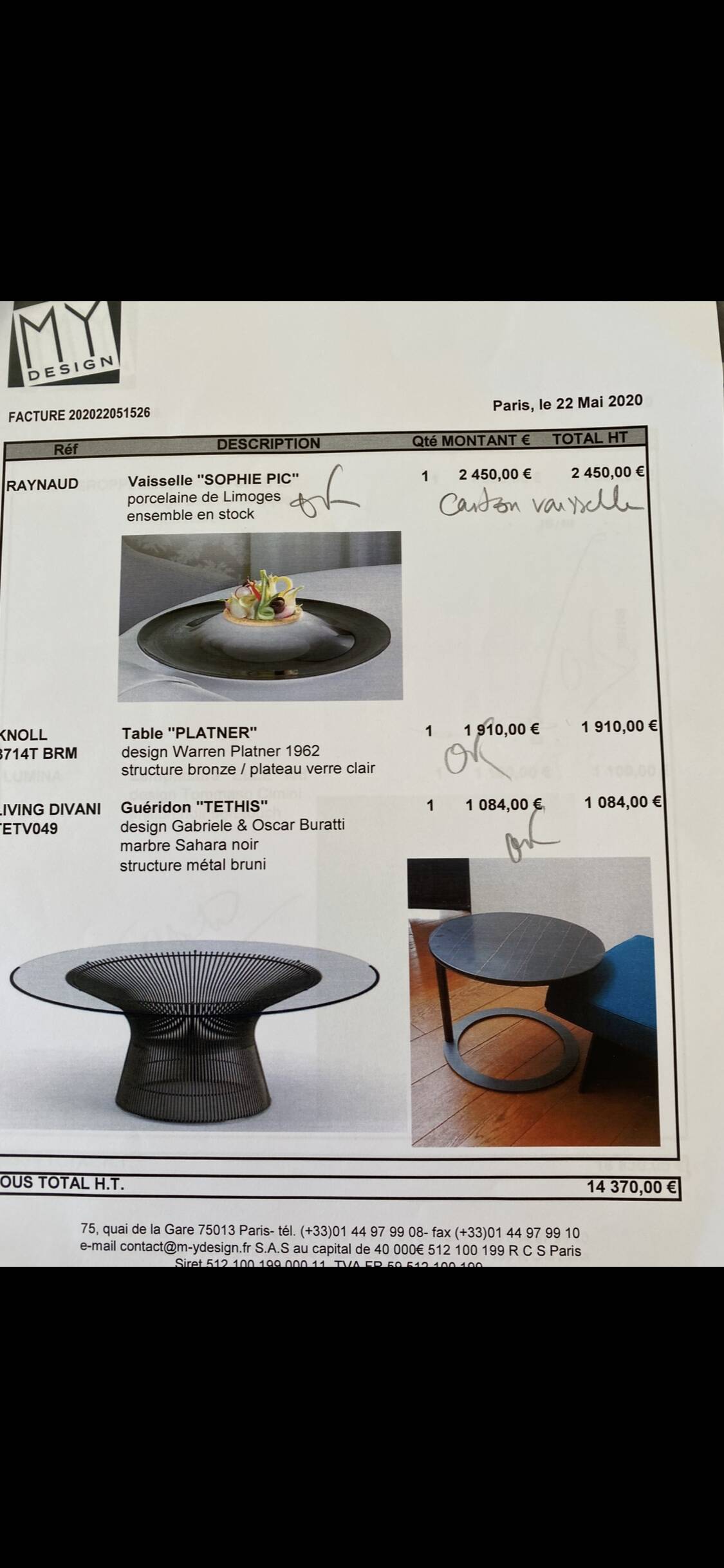 "PLATNER" table designed by Warren Platner in 1962, bronze structure / glass top