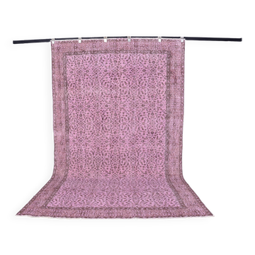 Tapis Oushak vintage anatolien rose sku2347