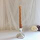 Candle holder on silver metal base Regency Style 20th West Germany